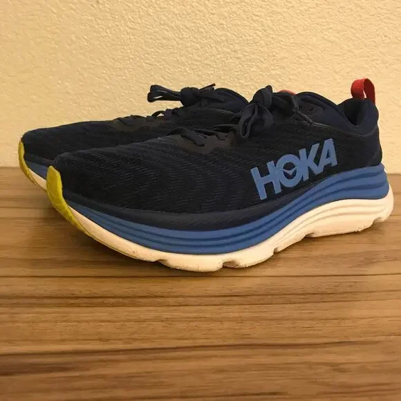 Hoka One One Gaviota 5 Shoes Mens 10.5 Blue Running Athletic Gym Sneakers